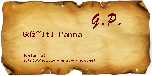 Göltl Panna névjegykártya